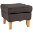 HOCKER in Textil Schlammfarben  - Schlammfarben/Eichefarben, Design, Holz/Textil (55/44/55cm) - Carryhome