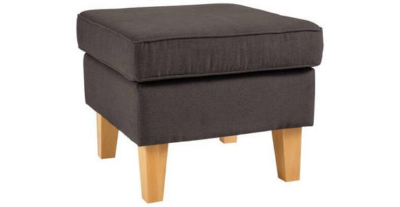 HOCKER in Textil Schlammfarben  - Schlammfarben/Eichefarben, Design, Holz/Textil (55/44/55cm) - Carryhome