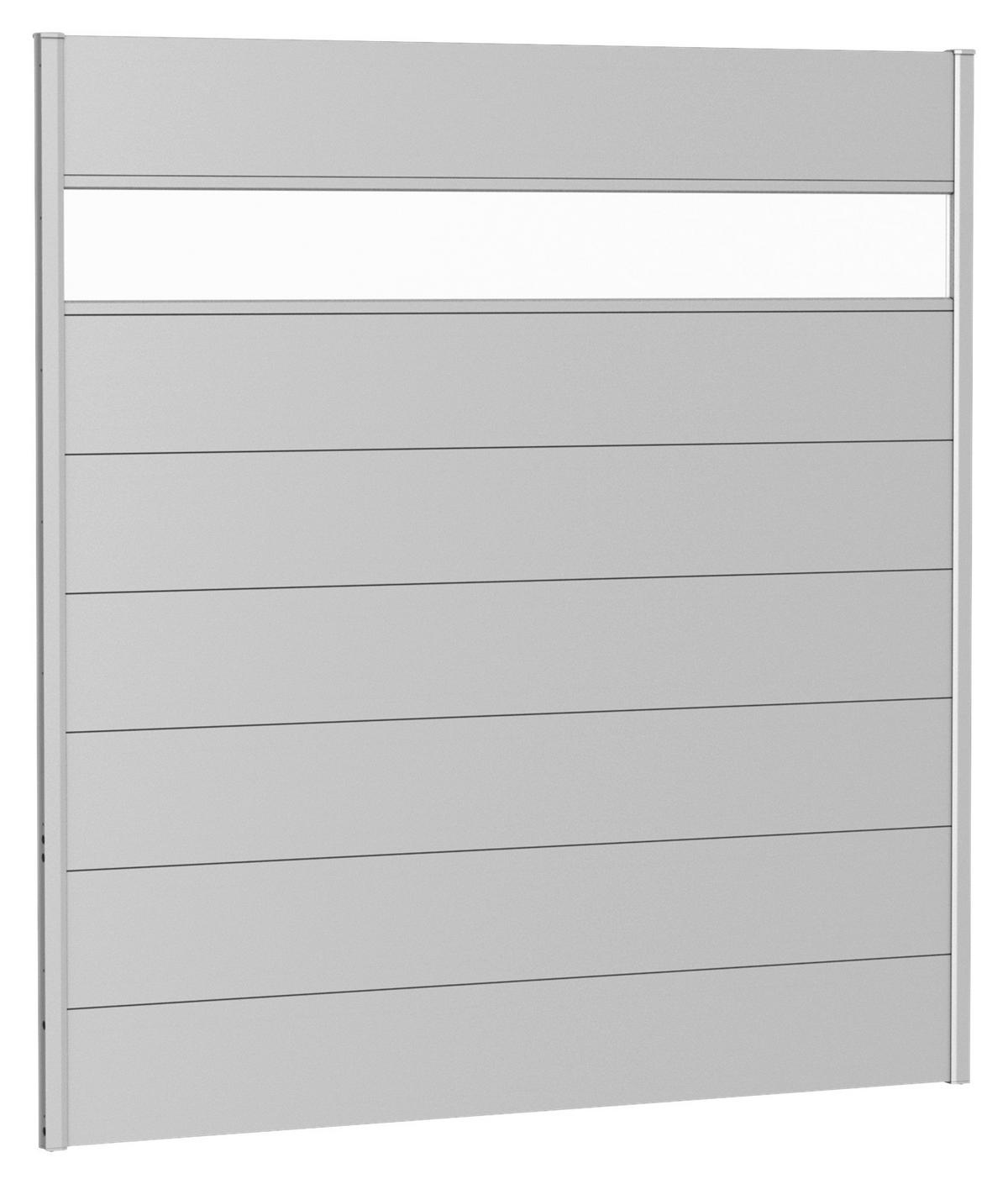 SICHTSCHUTZ - Silberfarben, Basics, Kunststoff/Metall (180/182/4,4cm) - Biohort