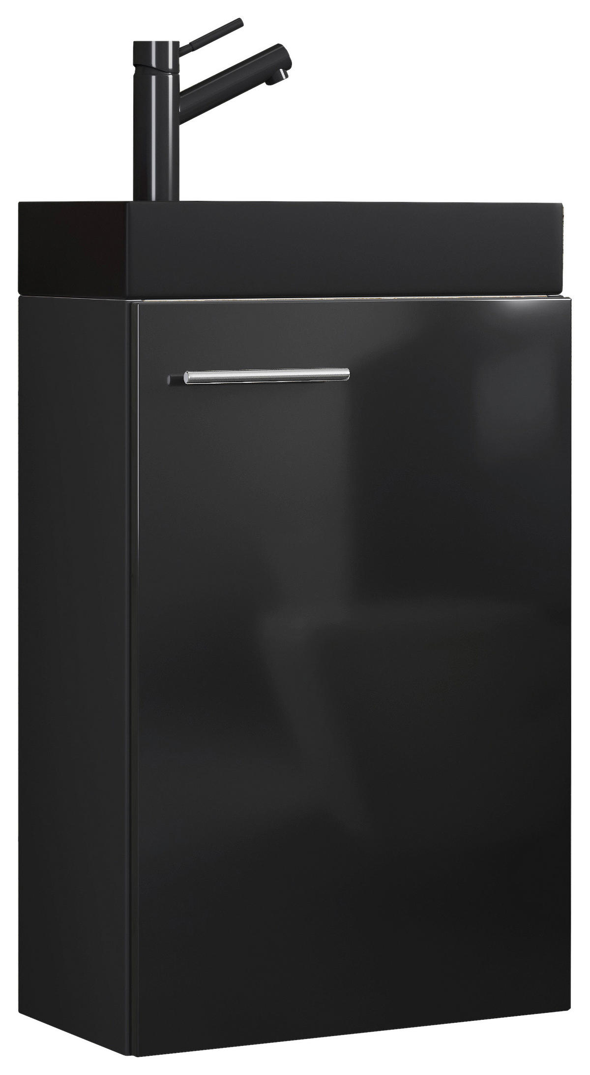 WASCHTISCHKOMBI 40,5 cm  - Silberfarben/Schwarz, MODERN, Keramik/Holzwerkstoff (40,5cm) - MID.YOU