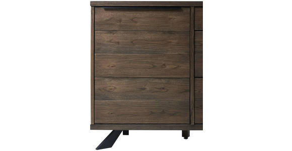 SIDEBOARD in 170/85/45 cm - Eichefarben/Schwarz, ROMANTIK / LANDHAUS, Holzwerkstoff/Metall (170/85/45cm) - Landscape