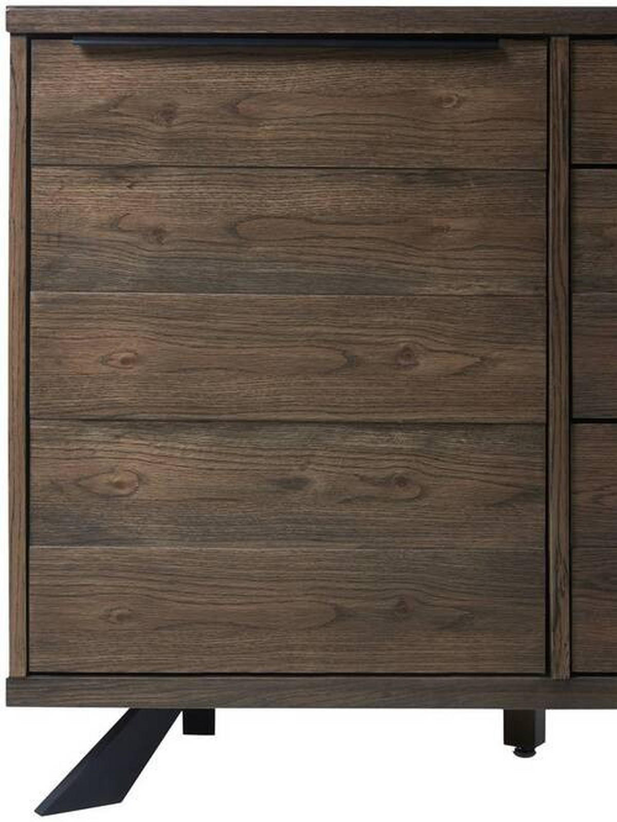 SIDEBOARD Eichefarben  170/85/45 cm  - Eichefarben/Schwarz, ROMANTIK / LANDHAUS, Holzwerkstoff/Metall (170/85/45cm) - Landscape