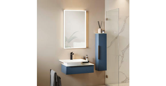 WASCHTISCHKOMBI 66,6 cm  - Blau/Schwarz, KONVENTIONELL, Holzwerkstoff/Stein (66,6cm) - Novel