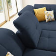 ECKSOFA in Chenille Dunkelblau  310/240 cm  - Schwarz/Dunkelblau, Design, Textil/Metall (310/240cm) - Xora