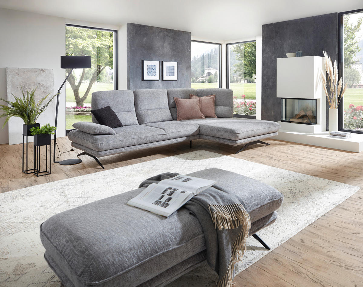 COLȚAR, textil, gri, 309/182 cm - negru/gri, Design, metal/textil (309/182cm) - Stylife