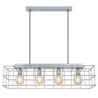 HÄNGELEUCHTE 90/20/150 cm    - Zinkfarben, Design, Metall (90/20/150cm) - Globo