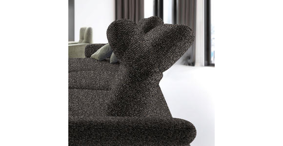 ECKSOFA in Chenille, Flachgewebe Dunkelgrün, Graubraun 165/318 cm - Dunkelgrün/Graubraun, Design, Textil/Metall (165/318cm) - Xora