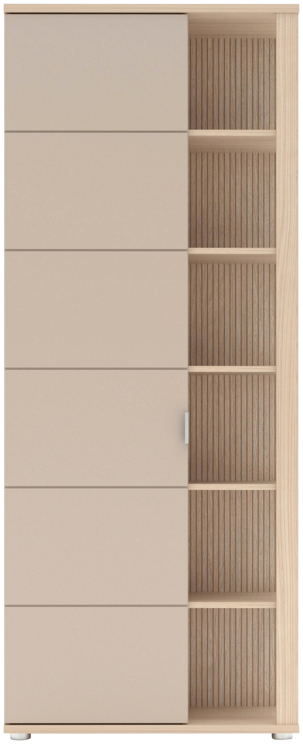 ELŐSZOBASZEKRÉNY 80/199/38 cm  - króm/fekete, Design, műanyag/faalapú anyag (80/199/38cm) - Stylife