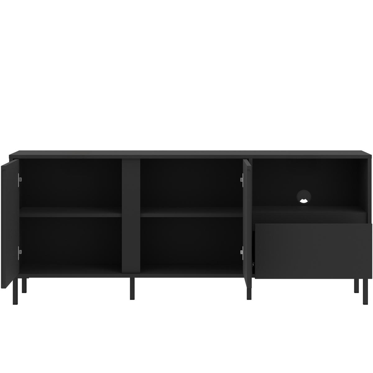 TV-ELEMENT - Anthrazit/Schwarz, Trend, Holzwerkstoff/Metall (157,8/65,4/40cm) - Hom`in