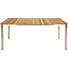 GARTENTISCH Holz Teakfarben - Edelstahlfarben/Teakfarben, Design, Holz/Metall (200/95/76cm)