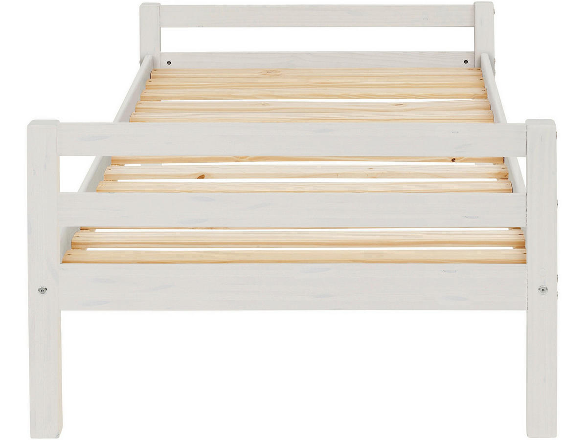 BETT 90/200 cm  in Weiß  - Naturfarben/Weiß, Design, Holz (90/200cm) - MID.YOU