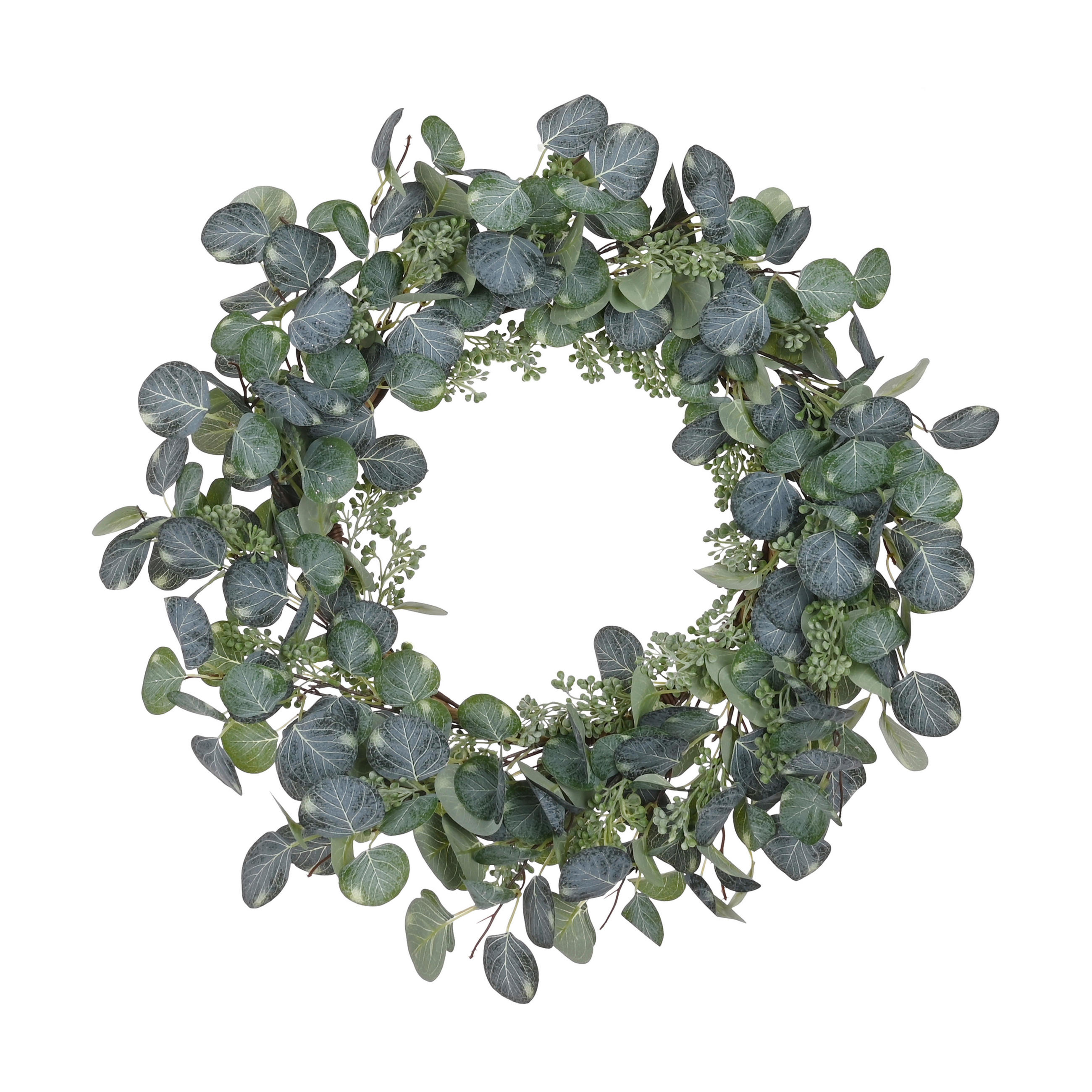 KRANS - grön, Natur, metall/papper (51cm) - Ambia Home