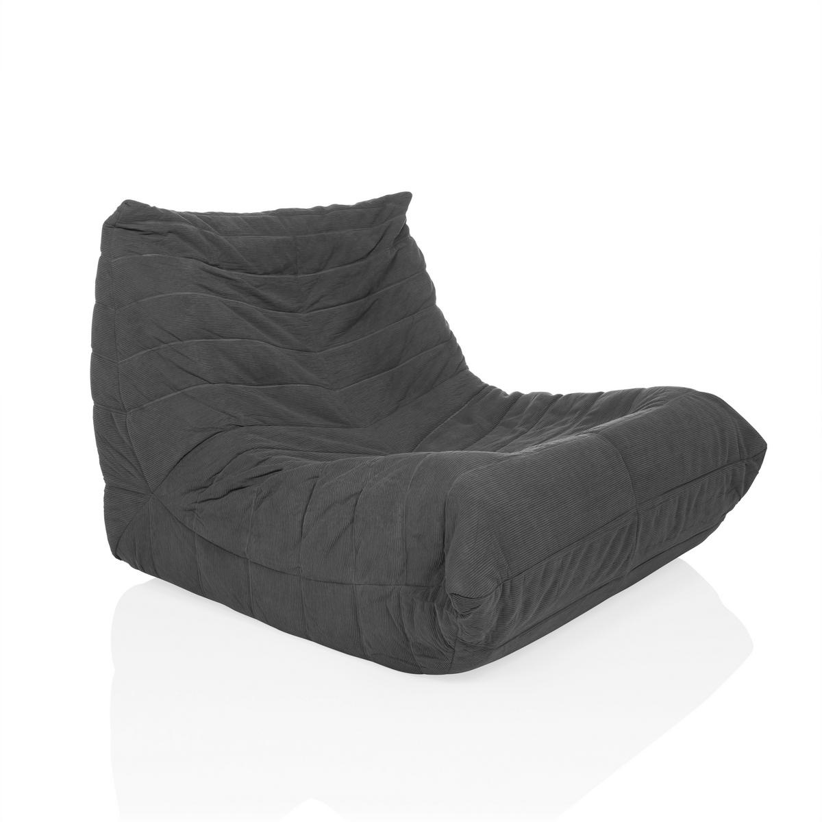 LOUNGESESSEL Cord Grau    - Grau, MODERN, Textil (90/72/100cm) - MID.YOU