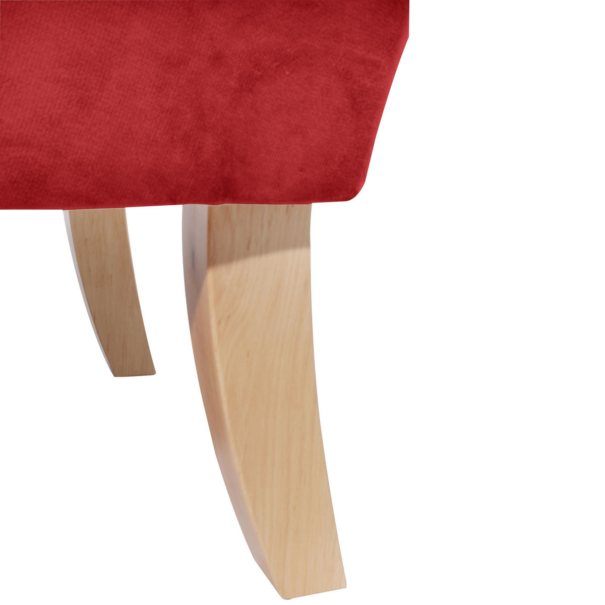 KŘESLO UŠÁK, textil, červená - přírodní barvy/červená, Moderní, dřevo/textil (71/97/82cm) - Max Winzer