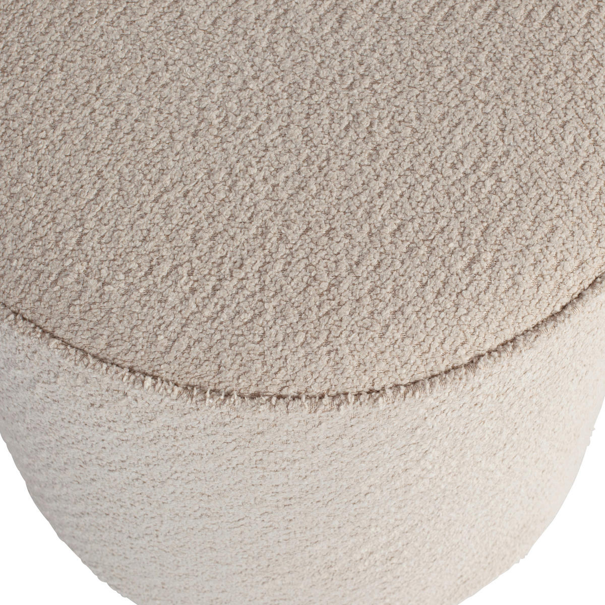HOCKER in Textil Creme  - Creme, Design, Textil (46/46/46cm) - Livetastic