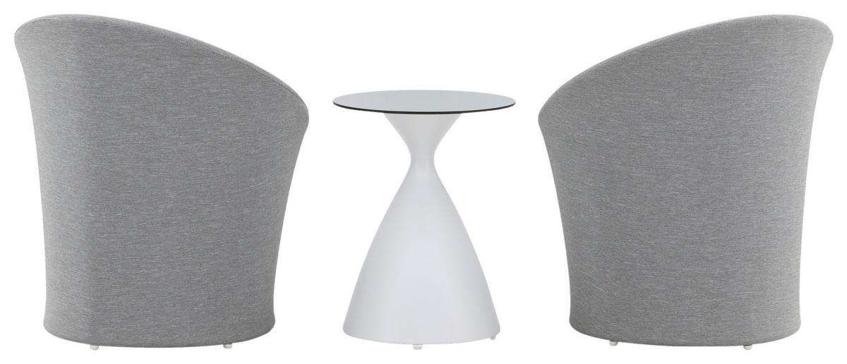 UTESET  - vit/grå, Klassisk, metall/textil - Gardenson