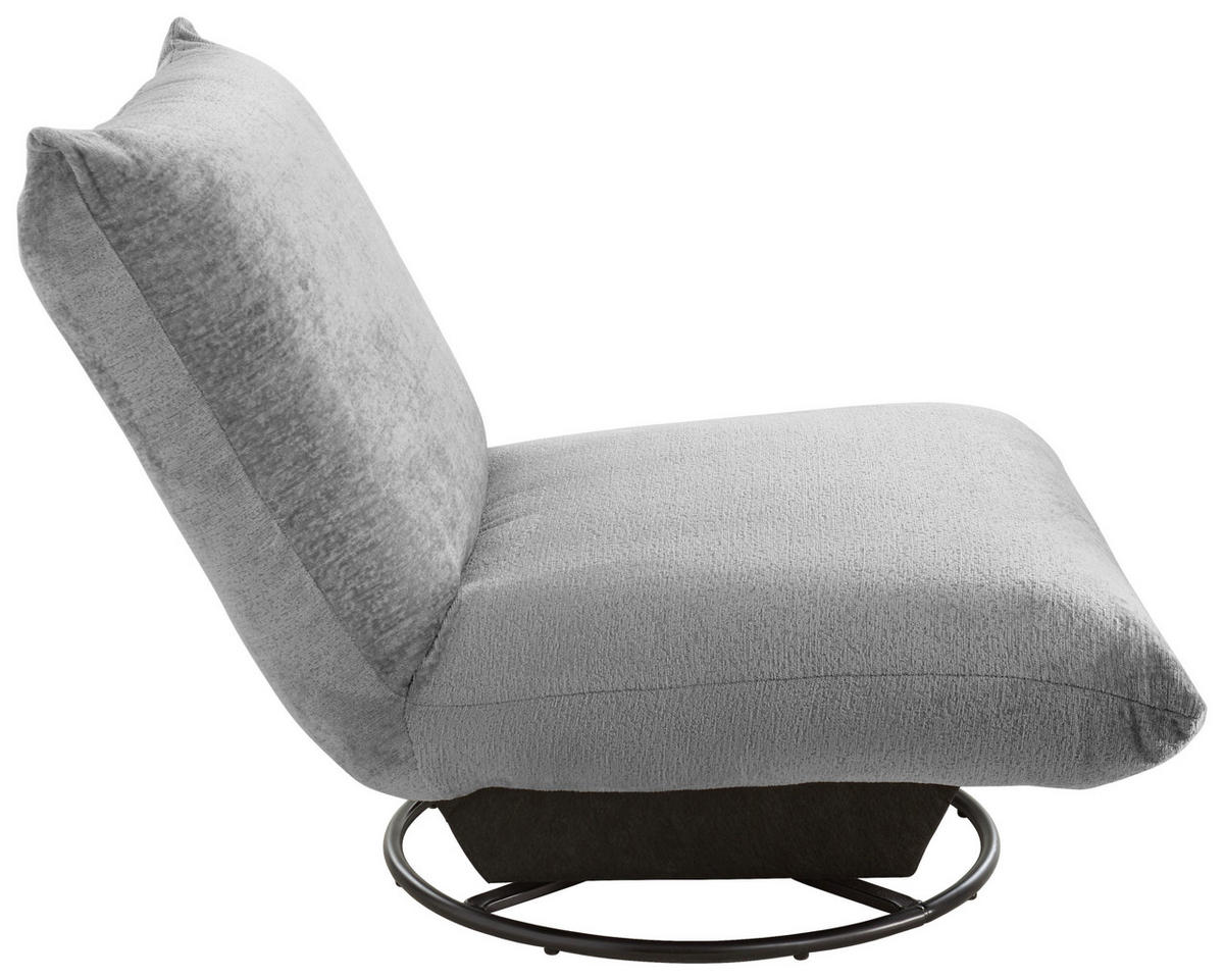 RELAXSESSEL Bouclé    - Blau/Schwarz, Design, Textil/Metall (100/78/96cm) - Livetastic