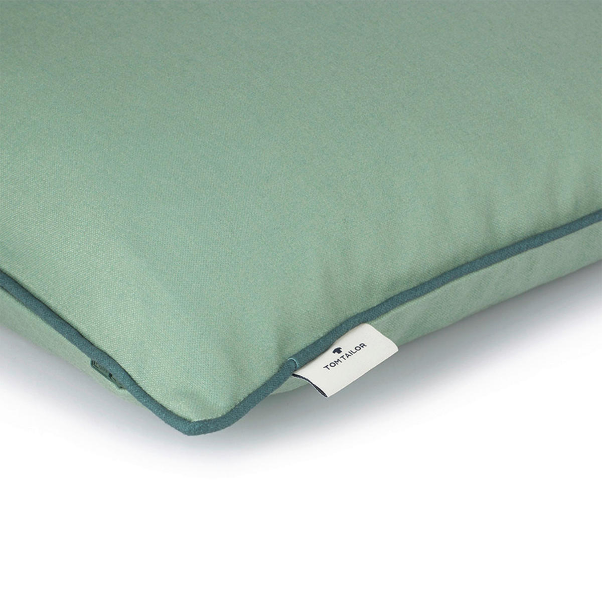 KUDDFODRAL Dove Signature 40/40 cm  - grön/salviagrön, Klassisk, textil (40/40cm) - Tom Tailor