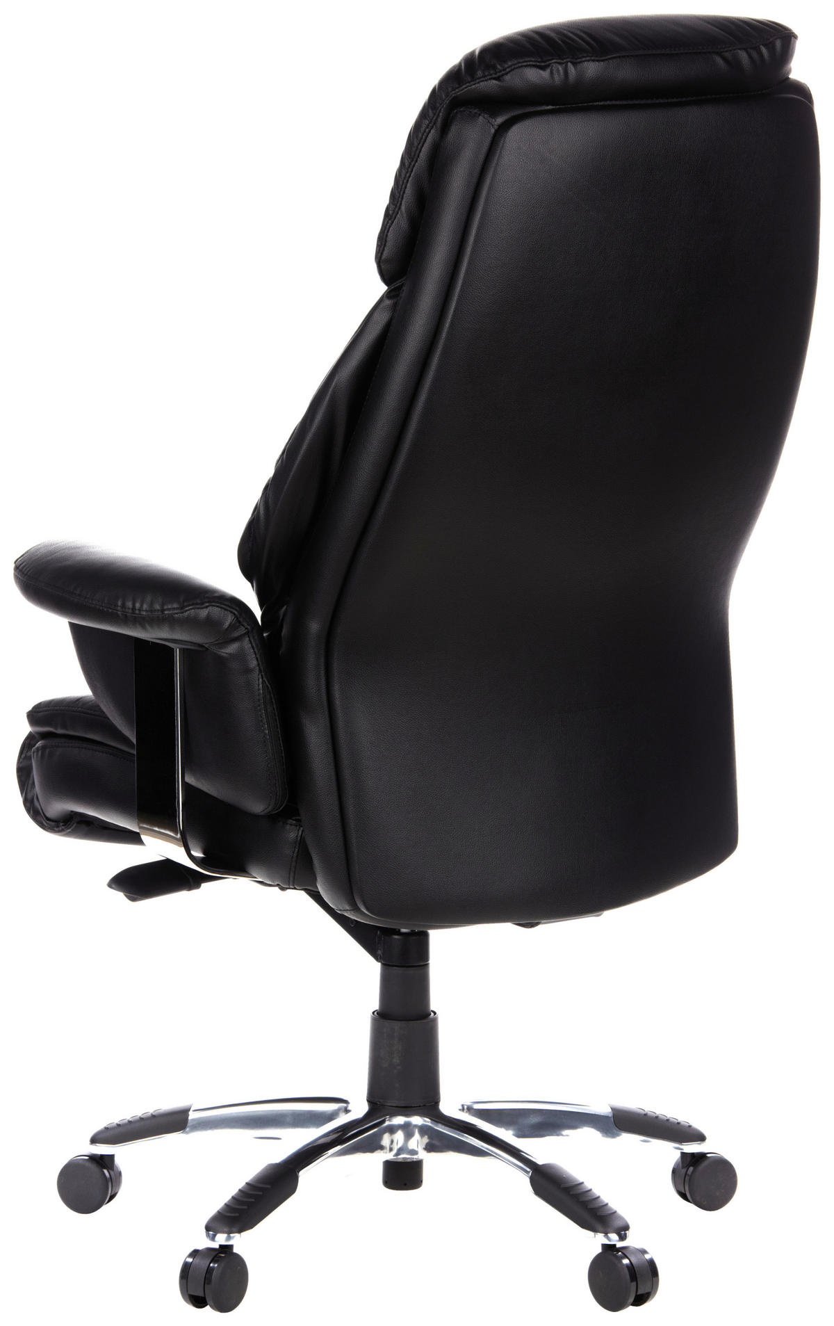 CHEFSESSEL Lederlook Schwarz  - Schwarz, MODERN, Kunststoff/Textil (63/140/52cm) - MID.YOU