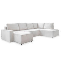 SJEDEĆA GARNITURA tekstil  bež   - bež/crna, Design, tekstil/plastika (156/322/194cm) - MID.YOU