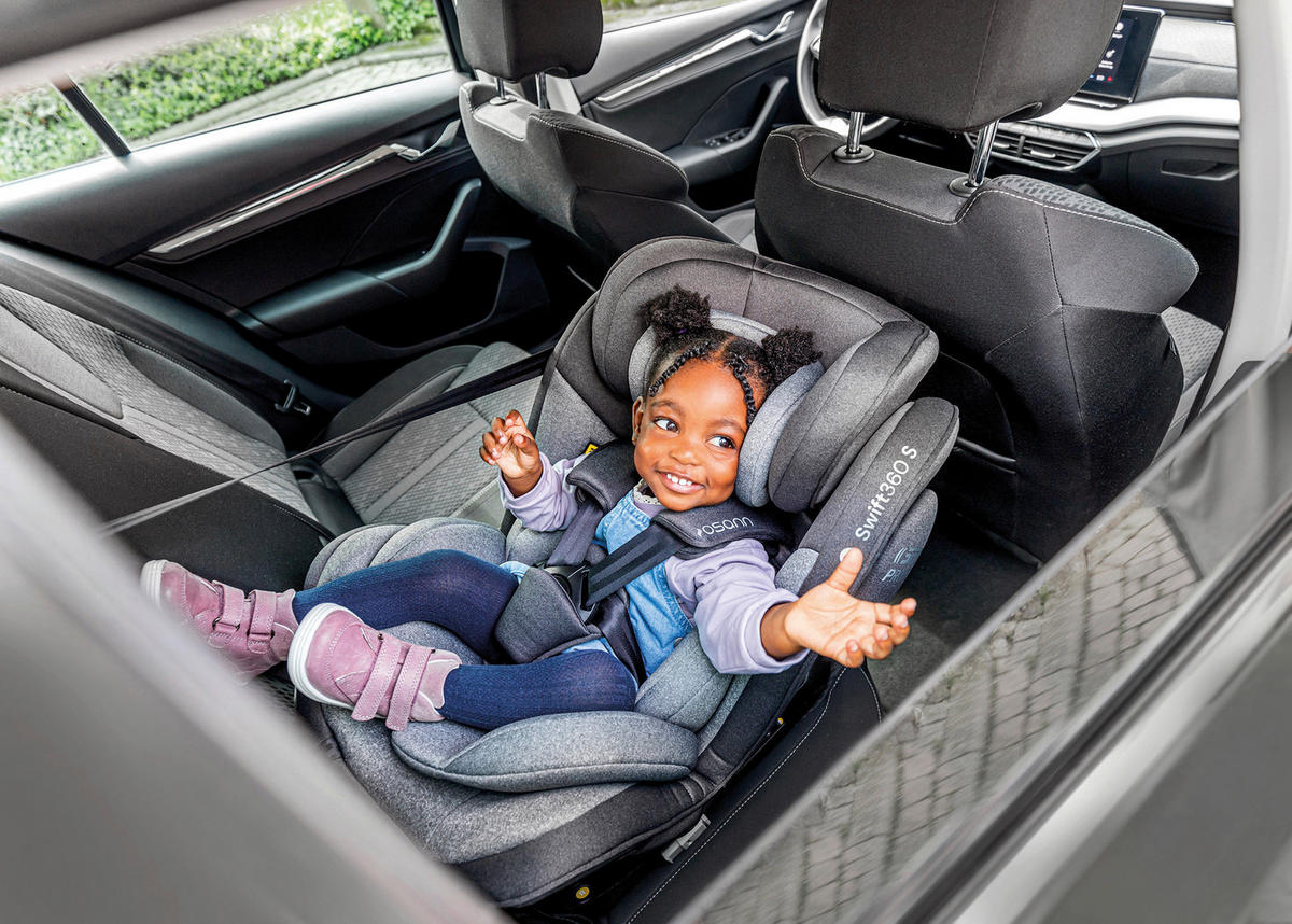 REBOARDER-KINDERSITZ SWIFT360S ECE R 129 i-SIZE  - Dunkelgrau/Hellgrau, Basics, Kunststoff/Textil (44/60/50cm) - Osann