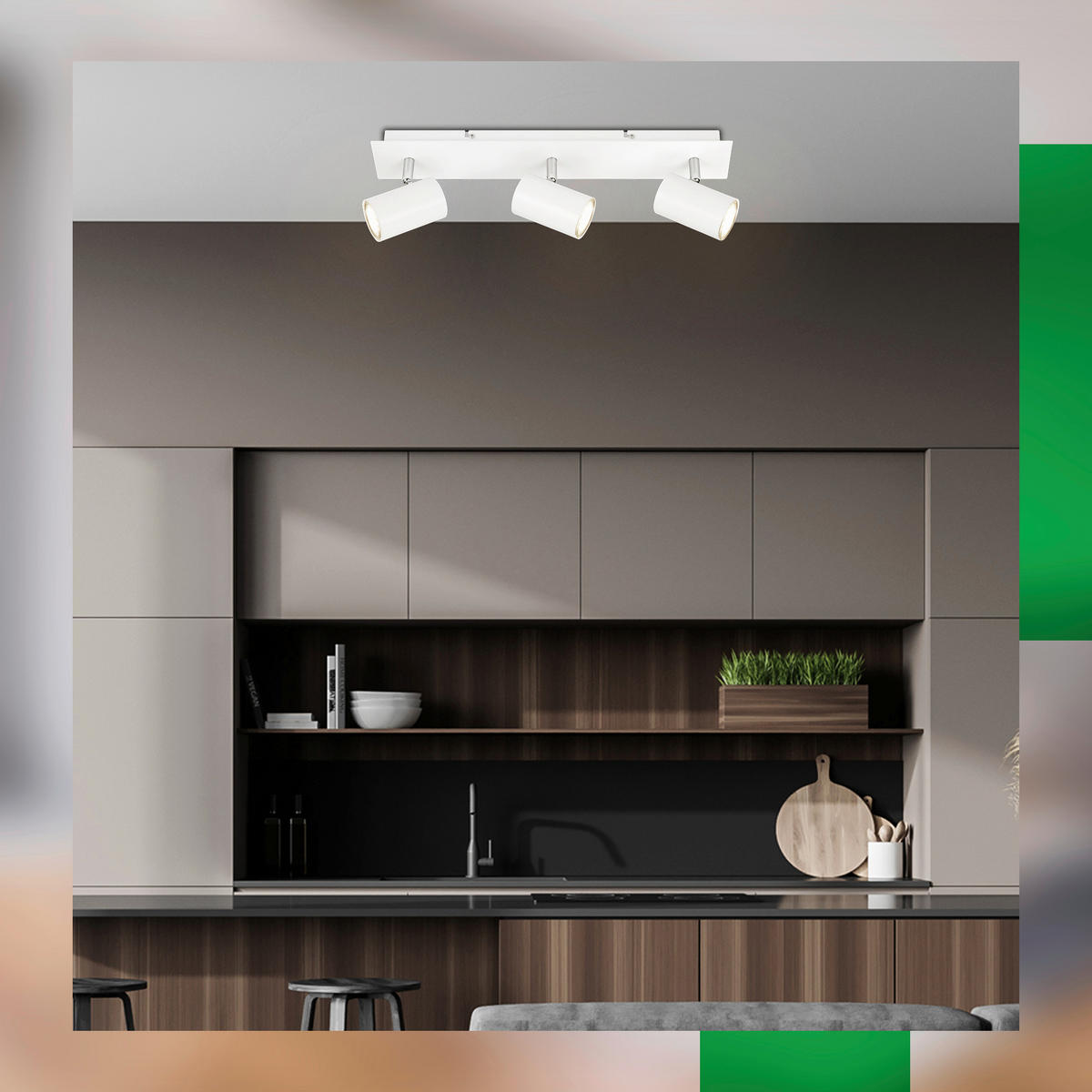 LED-STRAHLER Isil A 45/8/12,3 cm   - Weiß, Basics, Metall (45/8/12,3cm)