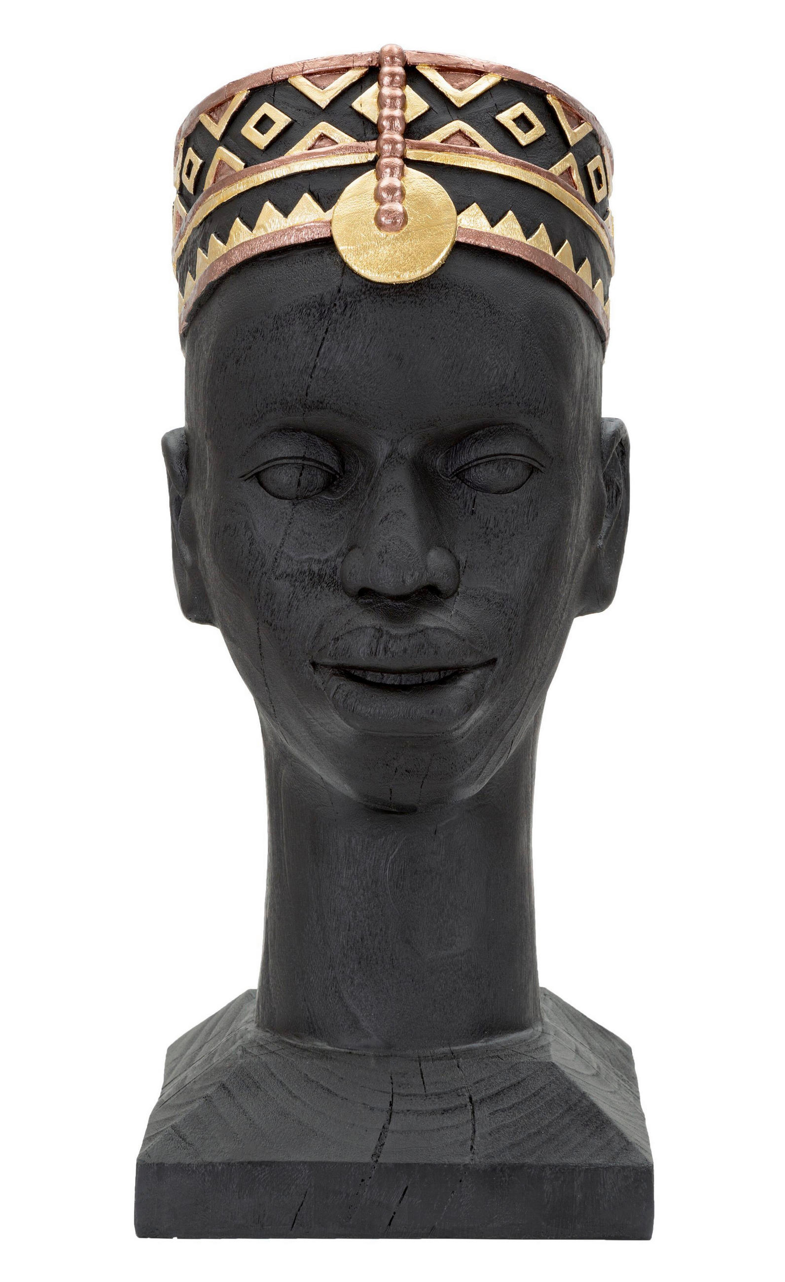 Mauro Ferretti Skulptur Schwarz, Gold 25x56x25 cm