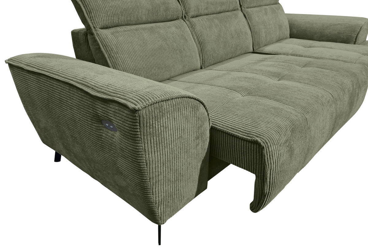 Freisteller von Carryhome ECKSOFA Olivgrün Cord.