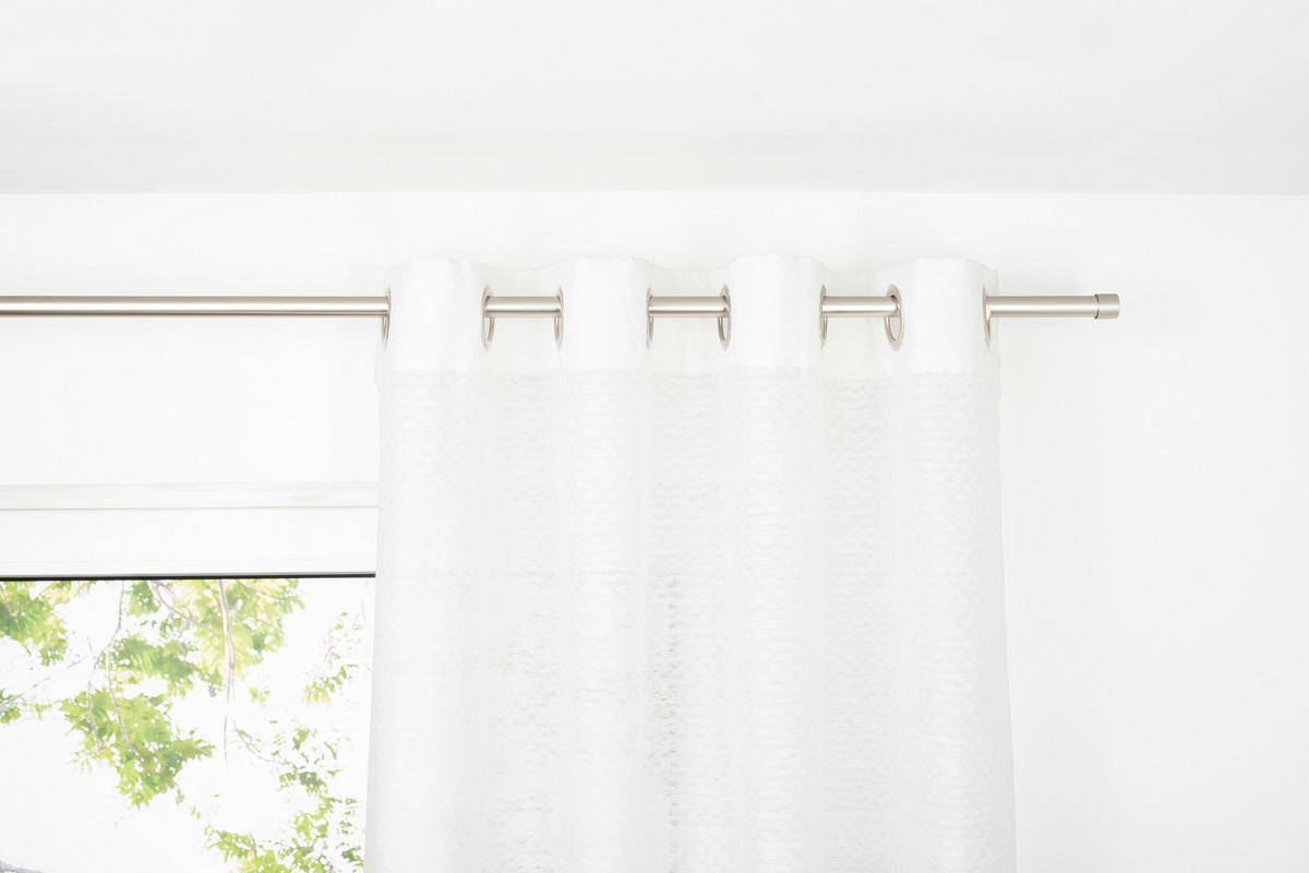 ÖSENSCHAL transparent 135/245 cm   - Weiß, Basics, Textil (135/245cm)