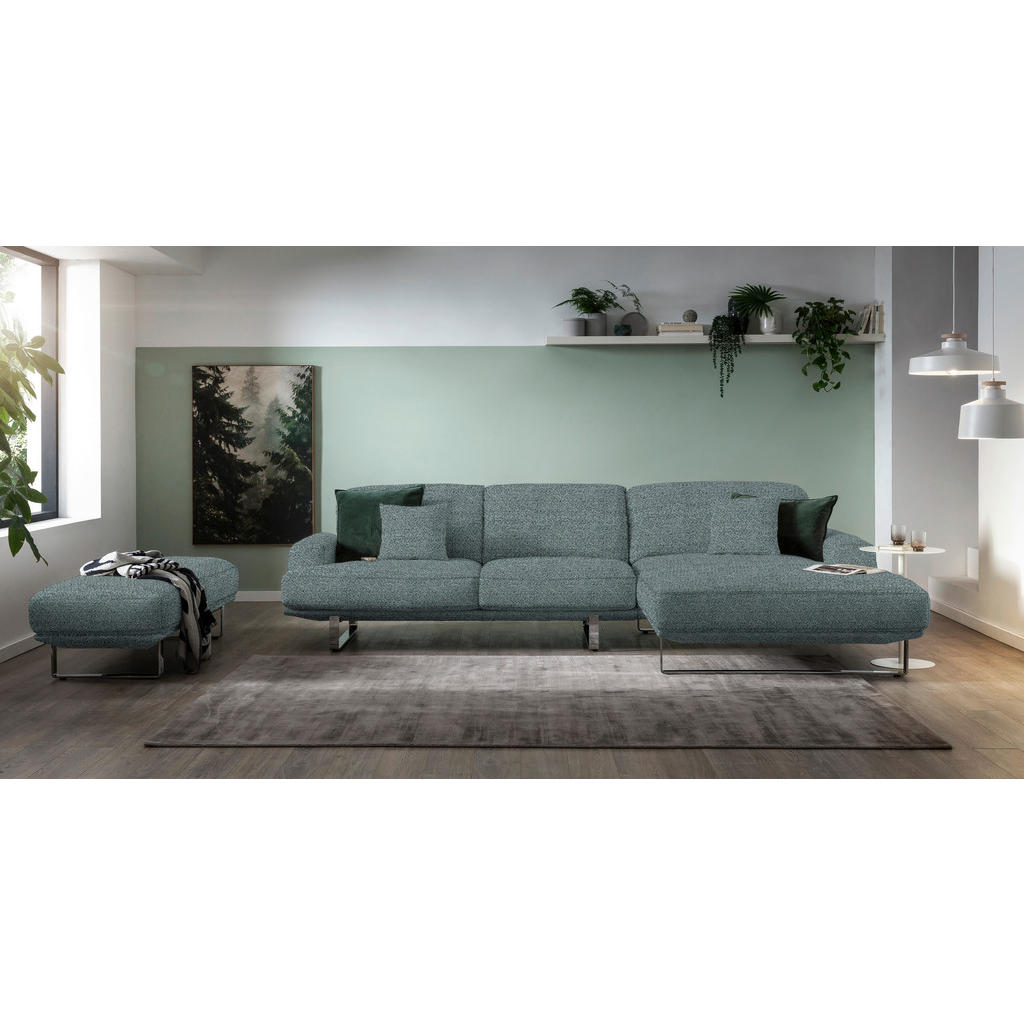 Thumbnail - Dieter Knoll Ecksofa Lesina, Anthrazit, Textil, 3-Sitzer, Ottomane rechts, L-Form, 304x184 cm, Goldenes M, Typenauswahl,...