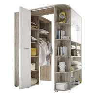 BEGEHBARER ECKSCHRANK 146/198/133 cm Weiß, Eichefarben  - Eichefarben/Silberfarben, Design, Holzwerkstoff/Kunststoff (146/198/133cm) - MID.YOU