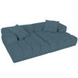 SOFAELEMENT  in Flachgewebe Petrol  - Graublau/Petrol, KONVENTIONELL, Kunststoff/Textil (125/66/155cm) - Carryhome