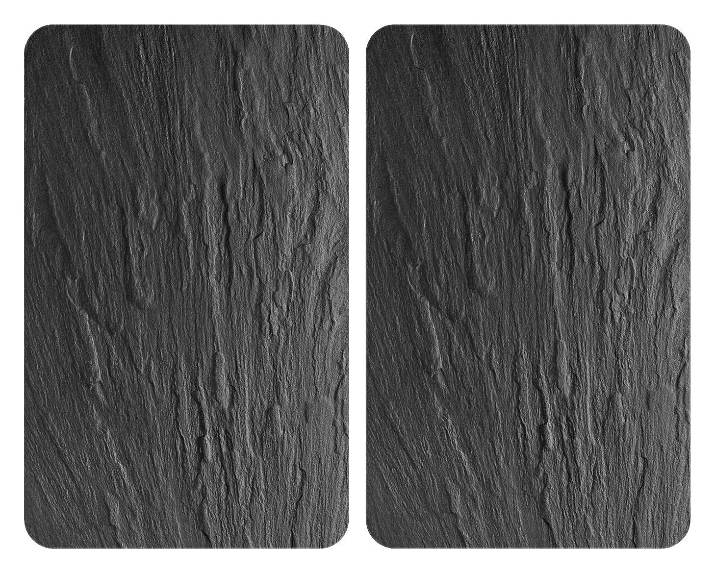 HERDABDECKPLATTE  - Schieferfarben, Design, Glas/Kunststoff (30/1,8-4,5/52cm) - Wenko