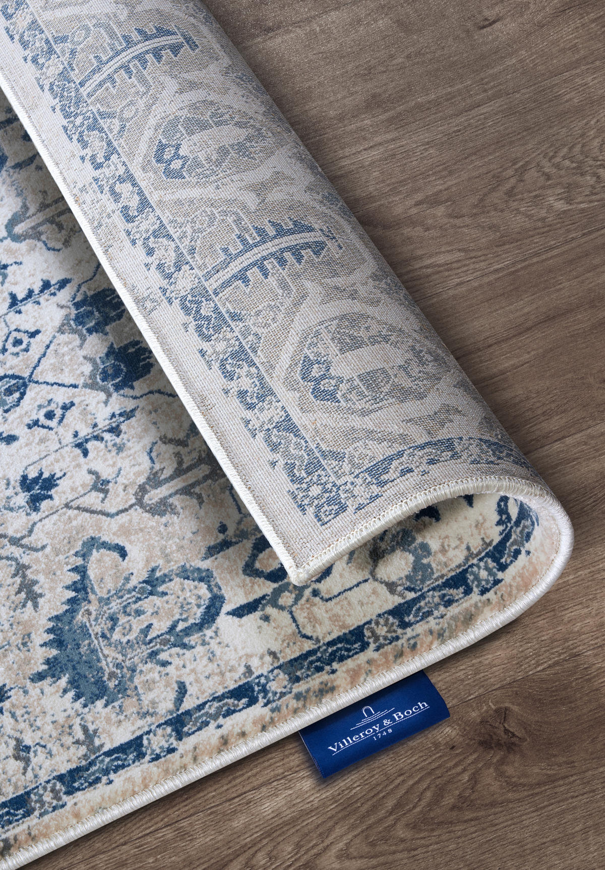 LÄUFER 80/240 cm Kollektion 1869 Blau, Creme  - Blau/Creme, Design, Kunststoff (80/240cm) - Villeroy & Boch