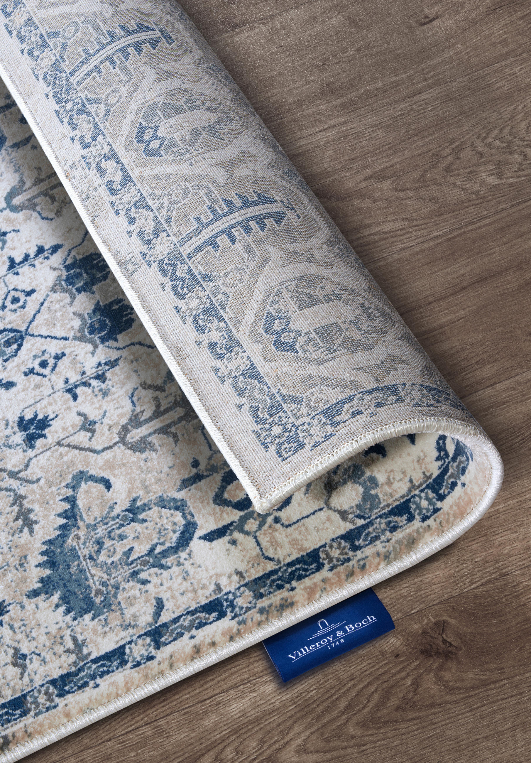 Thumbnail - Villeroy & Boch Läufer Kollektion 1869, Blau, Creme, Kunststoff, orientalisch, rechteckig, 80x240 cm, Oeko-Tex® Standard...