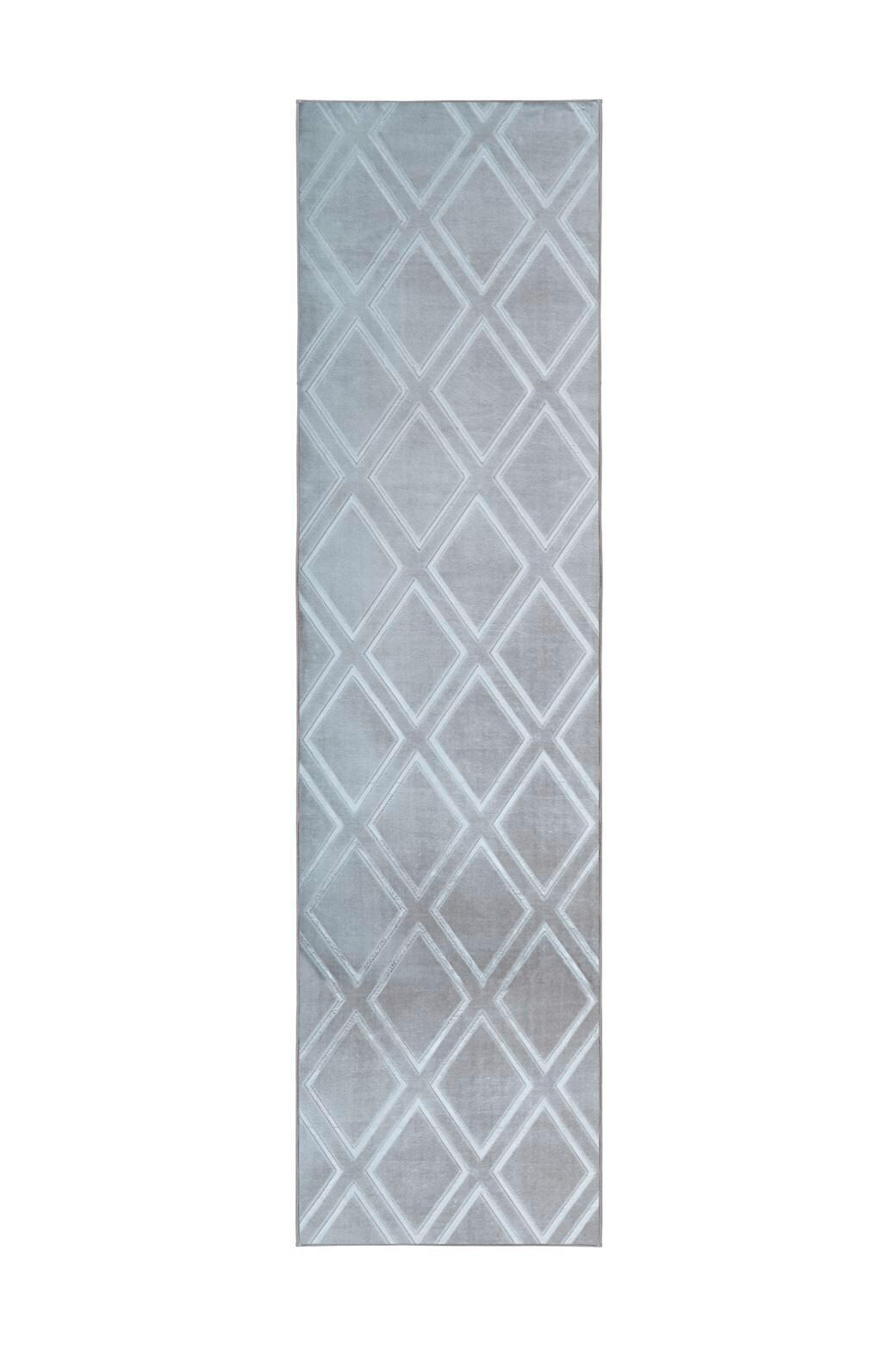 TEPPICH 80/150 cm Monroe 300 Grau / Blau  - Blau/Grau, KONVENTIONELL, Kunststoff/Textil (80/150cm)