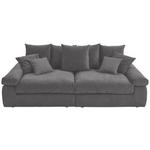 BIGSOFA Feincord Anthrazit  - Anthrazit/Schwarz, Design, Kunststoff/Textil (260/90/140cm) - Carryhome