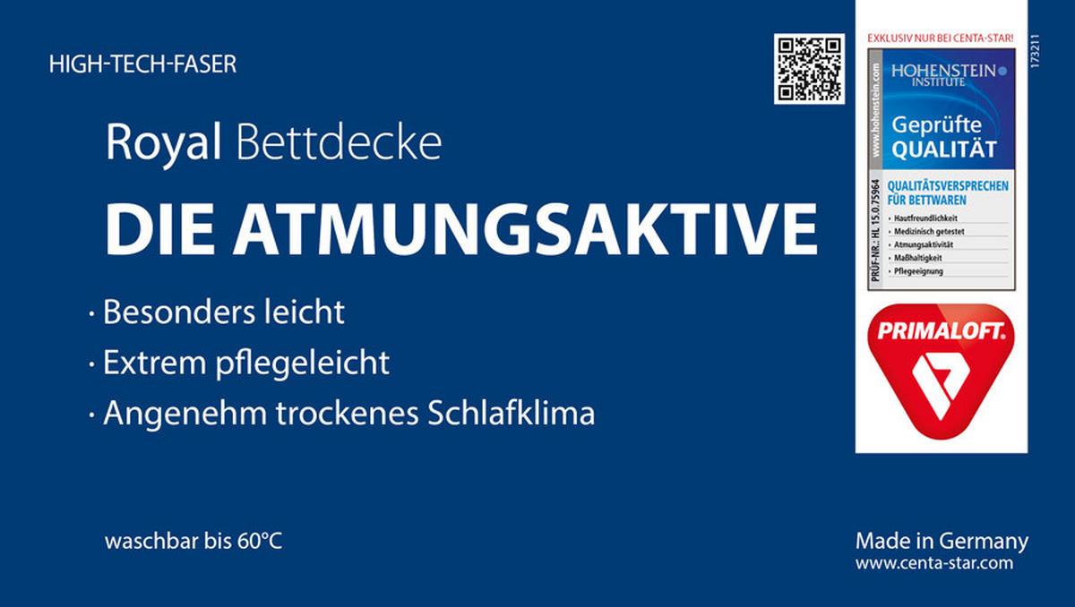 WINTERDECKE  Royal De Luxe  155/220 cm   - Weiß, Basics, Textil (155/220cm) - Centa-Star