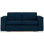 SCHLAFSOFA in Samt Dunkelblau  - Alufarben/Dunkelblau, KONVENTIONELL, Kunststoff/Textil (190/83/98cm) - Carryhome