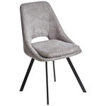 STUHL   Struktur  - Schwarz/Grau, Design, Textil/Metall (48/85/56cm) - Carryhome