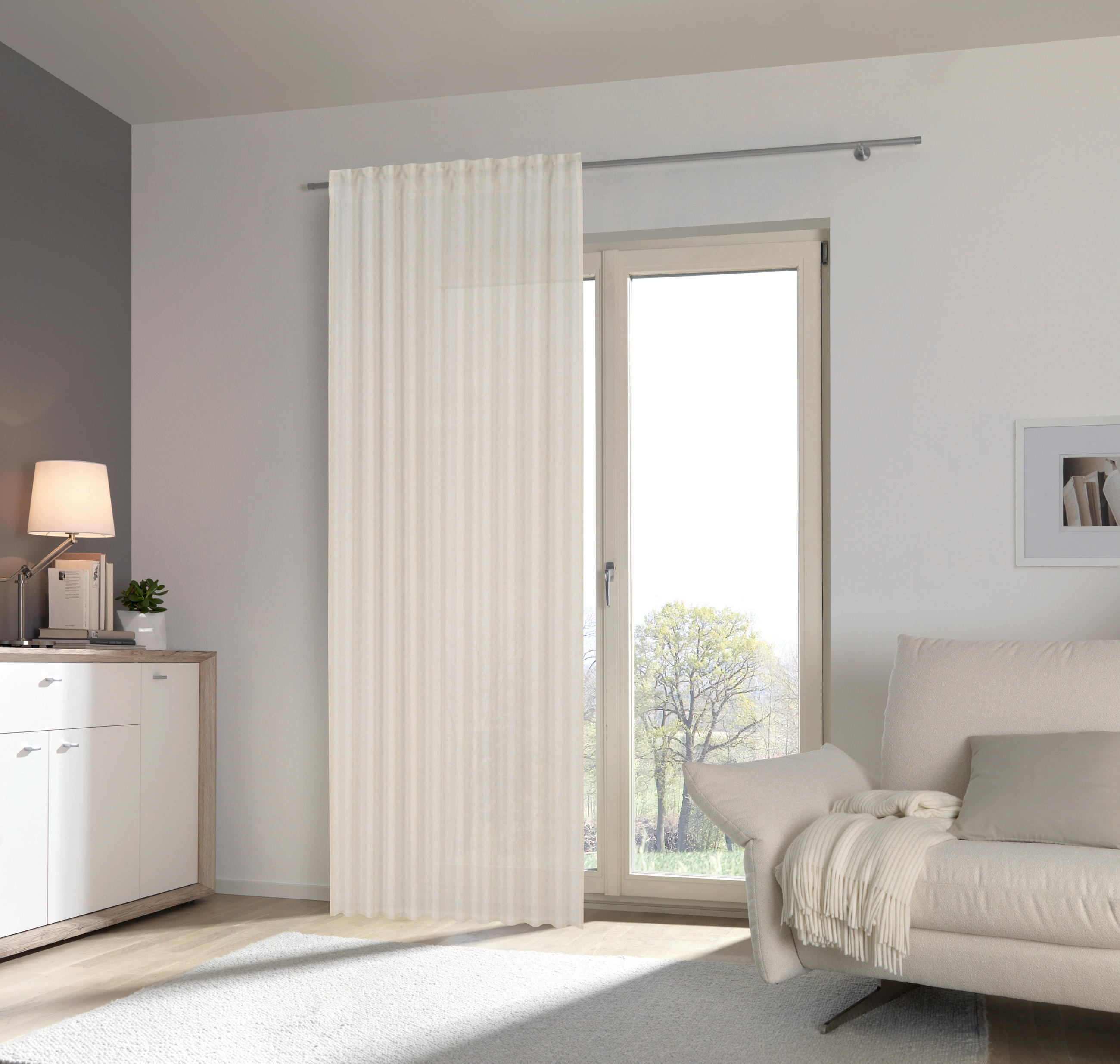 GOTOVA ZAVESA krem - krem, Trendi, tekstil (140/245cm) - Esposa