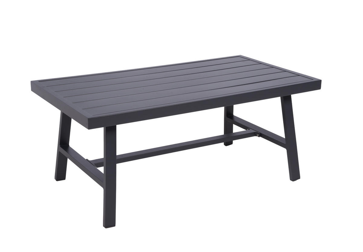 GARTENSET Aluminium  - Anthrazit/Braun, Basics, Kunststoff/Textil - Gardenson