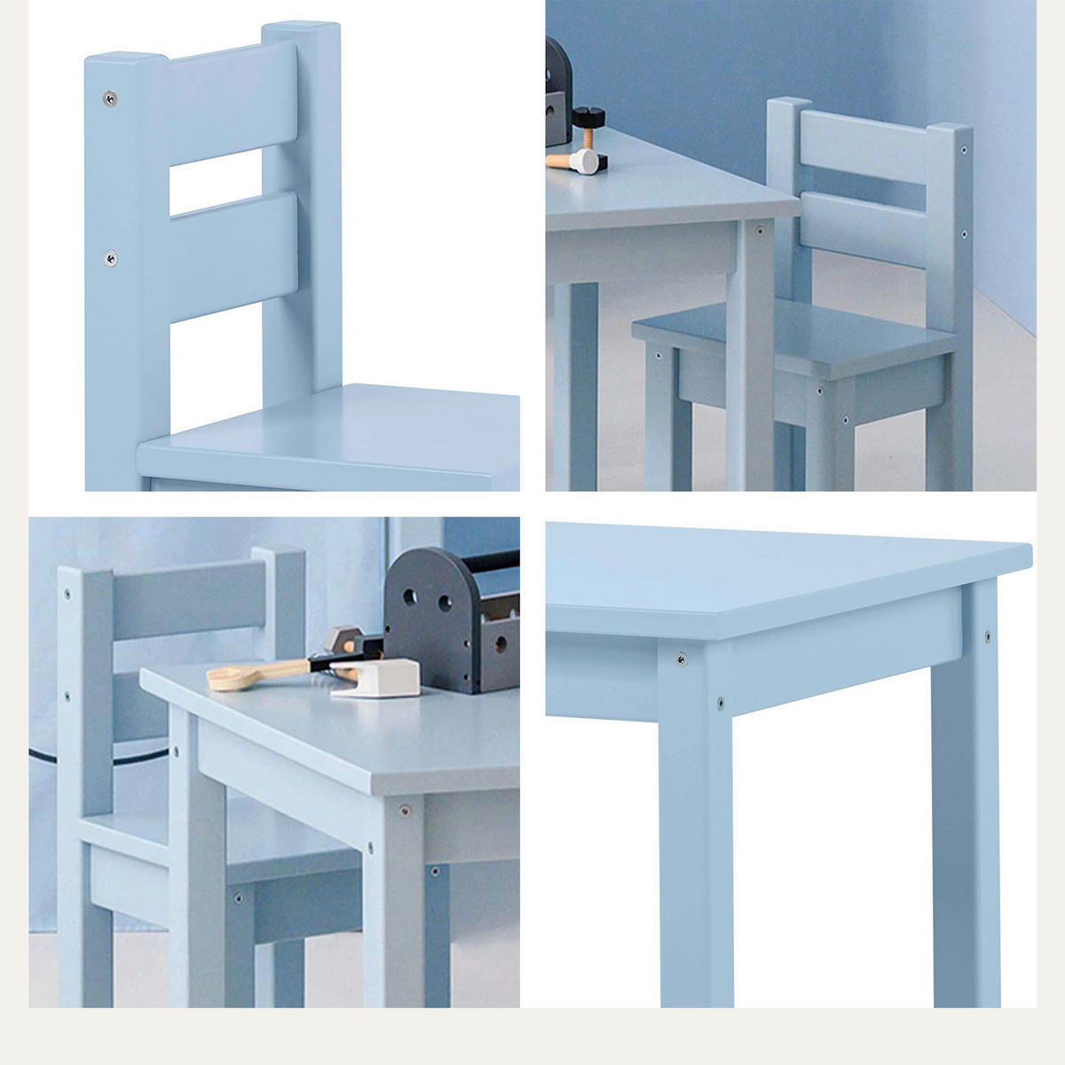 KINDERSITZGRUPPE  - Pastellblau, MODERN, Holz - MID.YOU