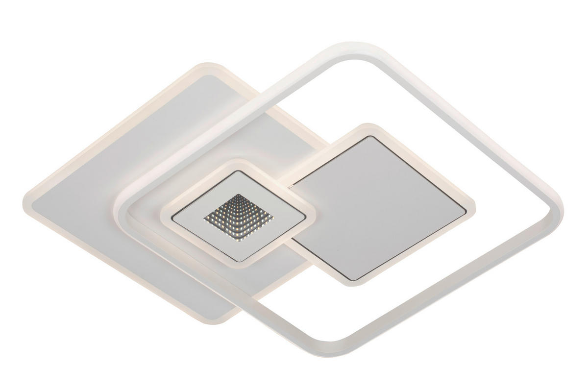 LED SVJETILJKA STROPNA Lucca  - bijela, Trend, metal/plastika (50,3/50,3/6cm) - Novel