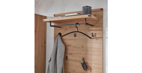 GARDEROBE 268/204/41 cm  - Wildeiche/Graphitfarben, Natur, Holz/Holzwerkstoff (268/204/41cm) - Linea Natura