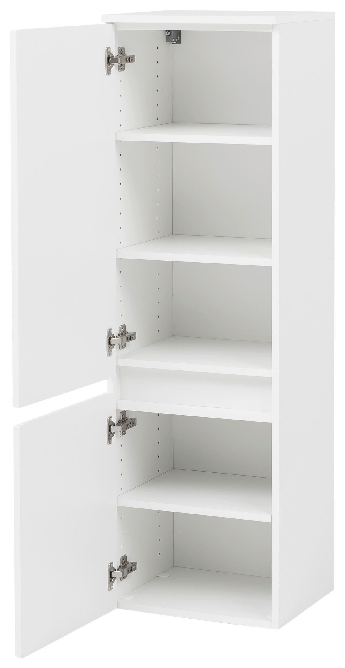 MIDISCHRANK 40/130/35 cm  - Silberfarben/Weiß, KONVENTIONELL, Holzwerkstoff/Kunststoff (40/130/35cm) - Held