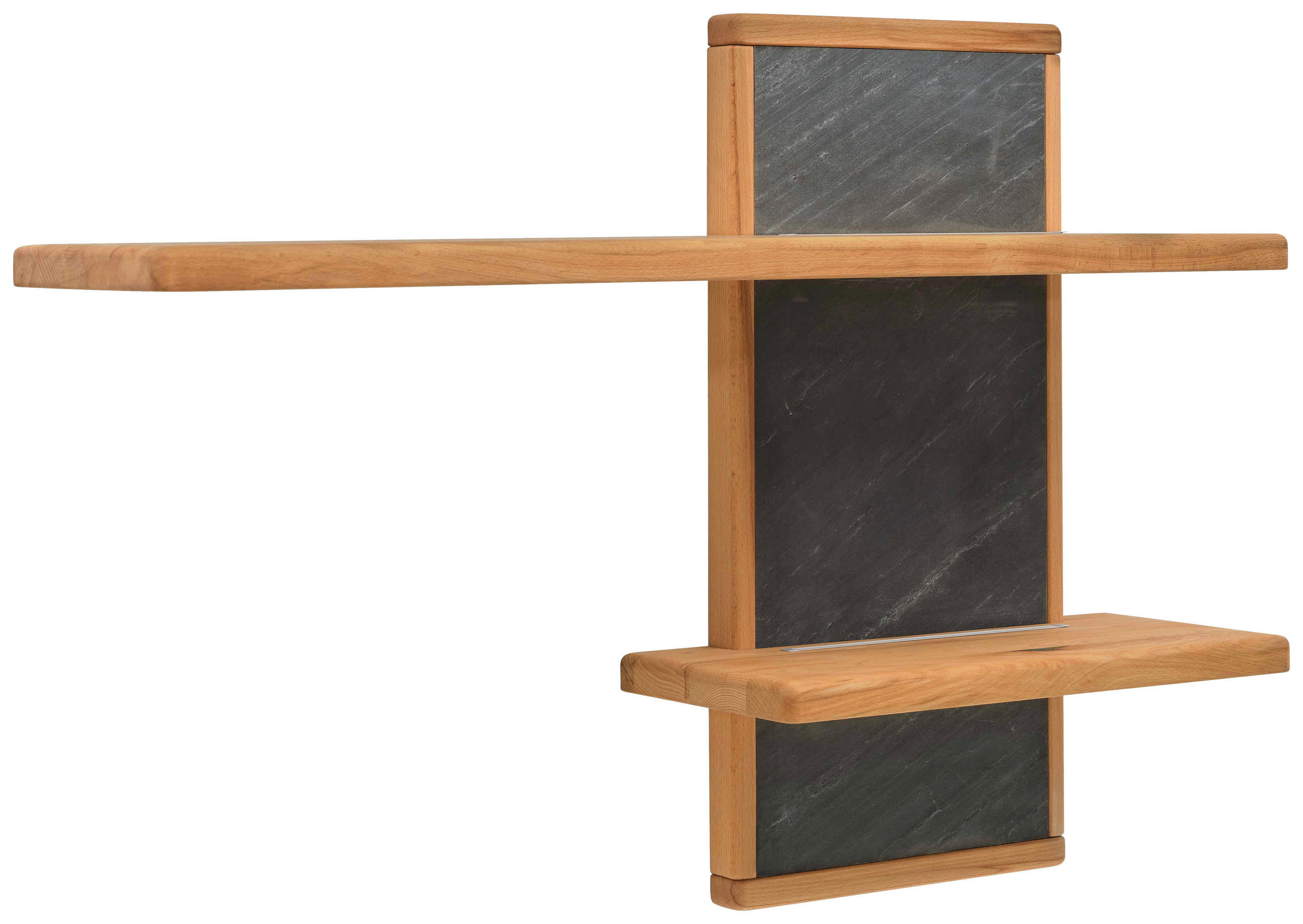 WANDBOARD  100/69,4/22 cm  - Schieferfarben/Buchefarben, Natur, Holz (100/69,4/22cm) - Valdera