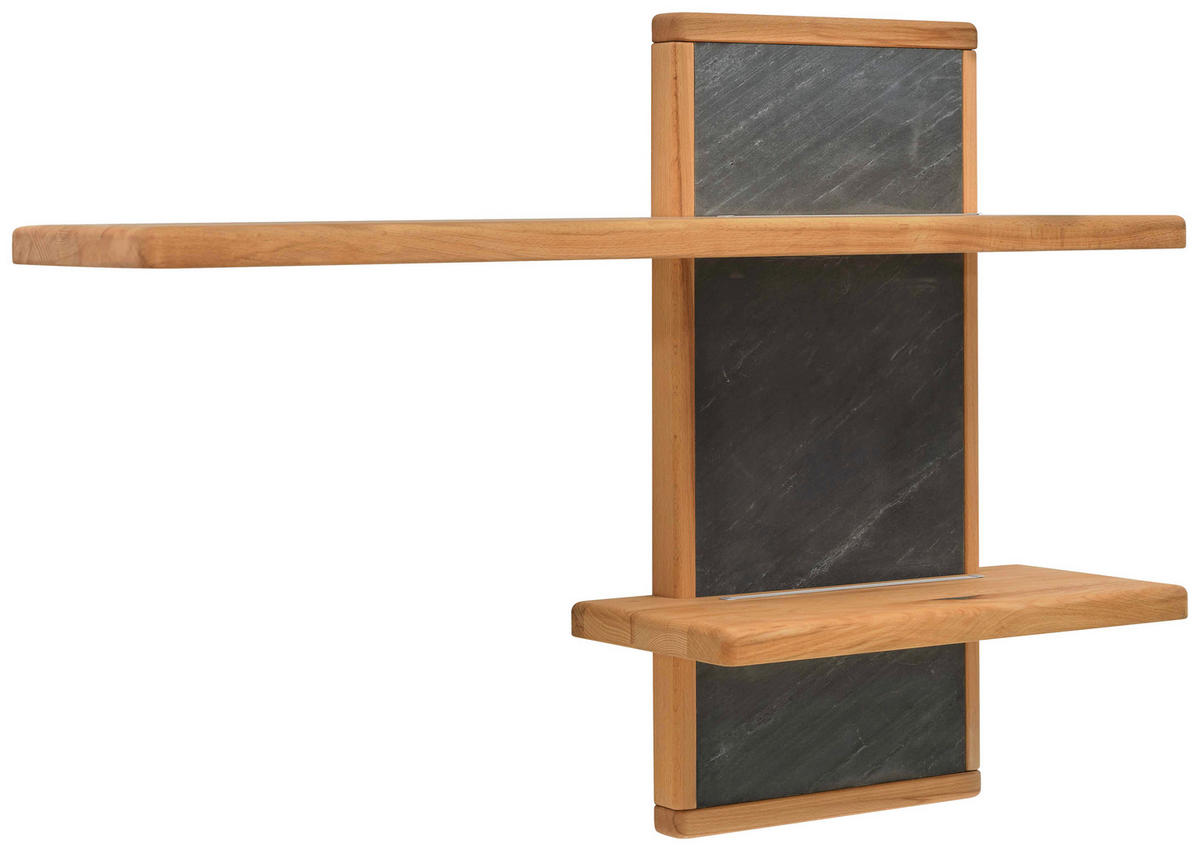 WANDBOARD  100/69,4/22 cm  - Schieferfarben/Buchefarben, Natur, Holz (100/69,4/22cm) - Valdera