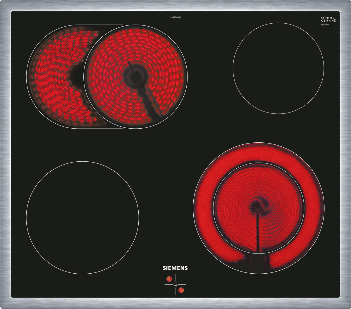 HERDSET EQ110KA0Z  - Schwarz, Basics, Glas/Metall (54,9/59,5/54,8cm) - Siemens