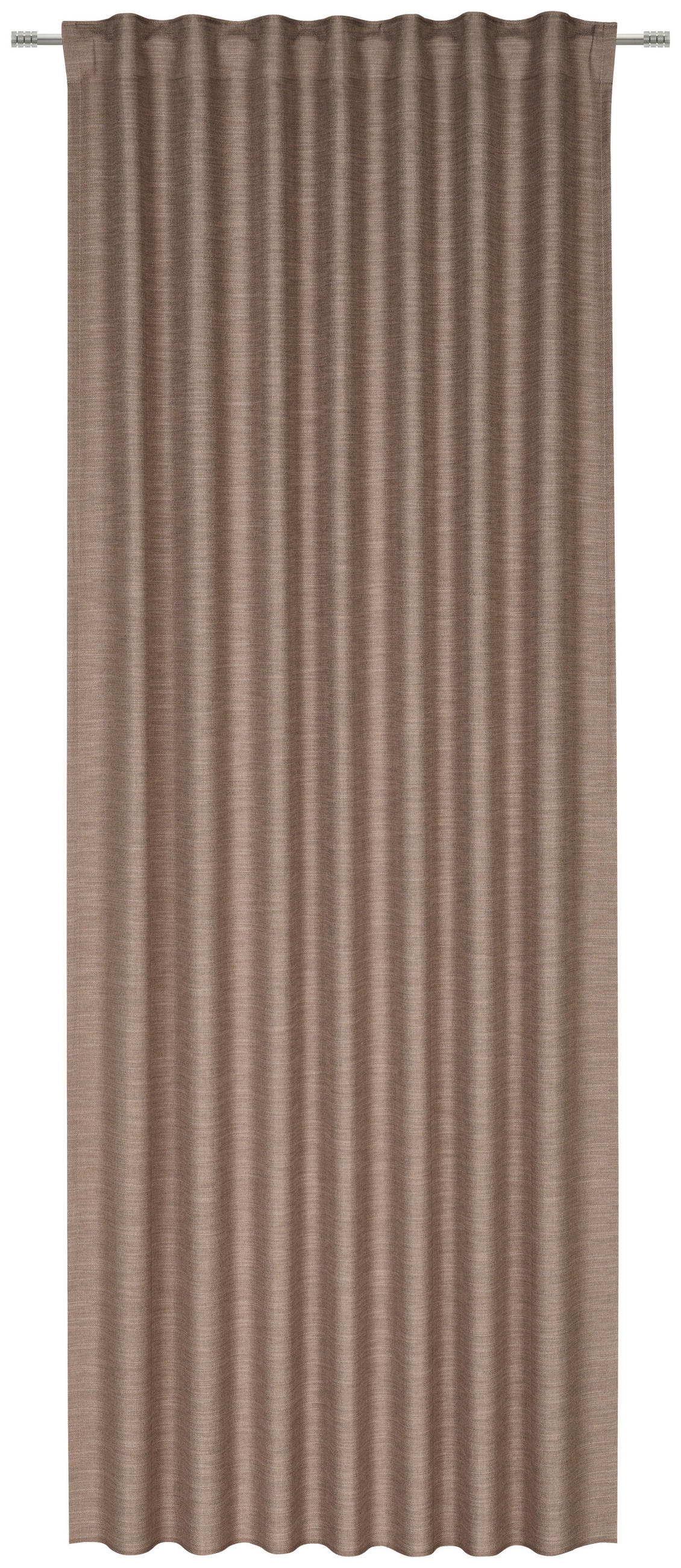 GARDINLÄNGD ej transparent brun, nötfärg /140/255 cm